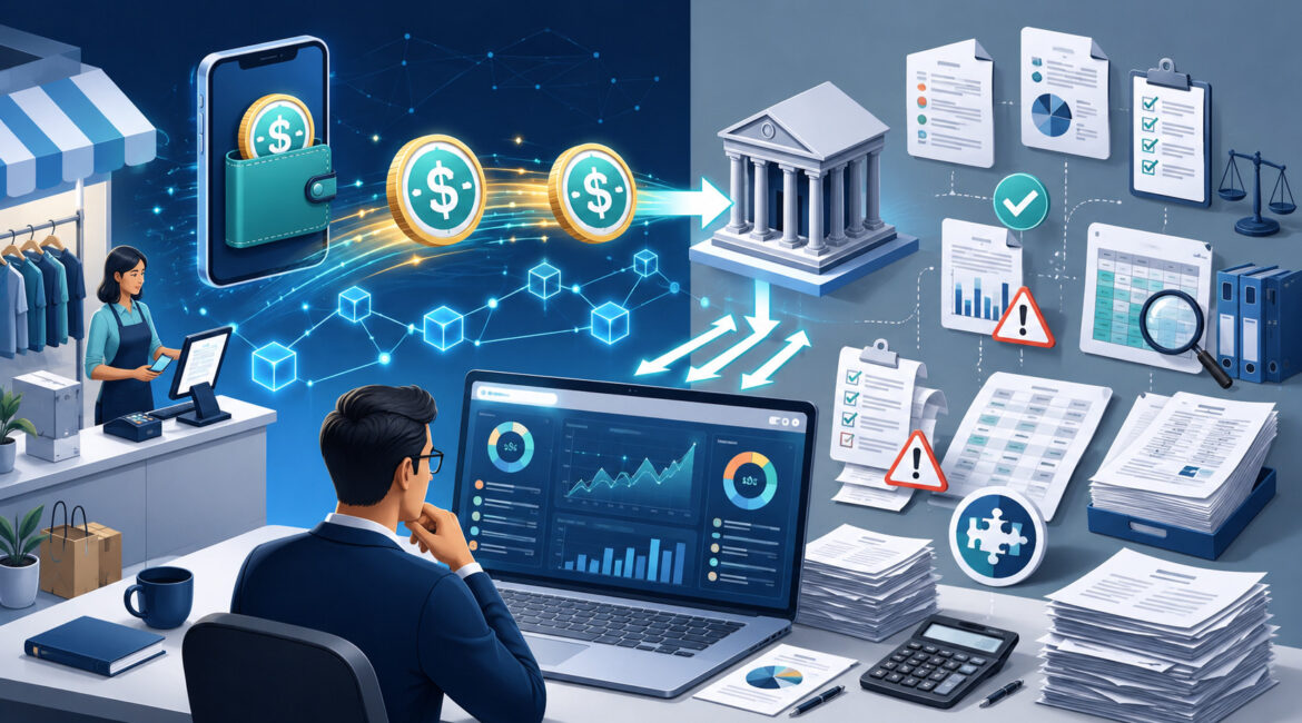 Stablecoin settlement and merchant accounting challenges