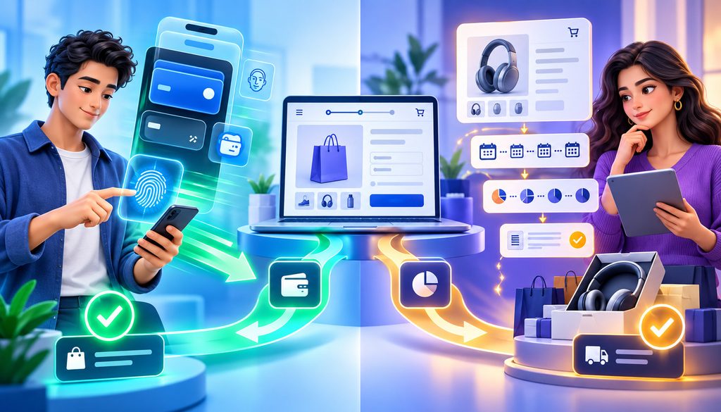 BNPL vs digital wallets checkout comparison showing payment flexibility versus faster ecommerce checkout